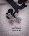 AD Diamond Rose Gold And Silver Designer Jummar Earrings Wholesale Online
